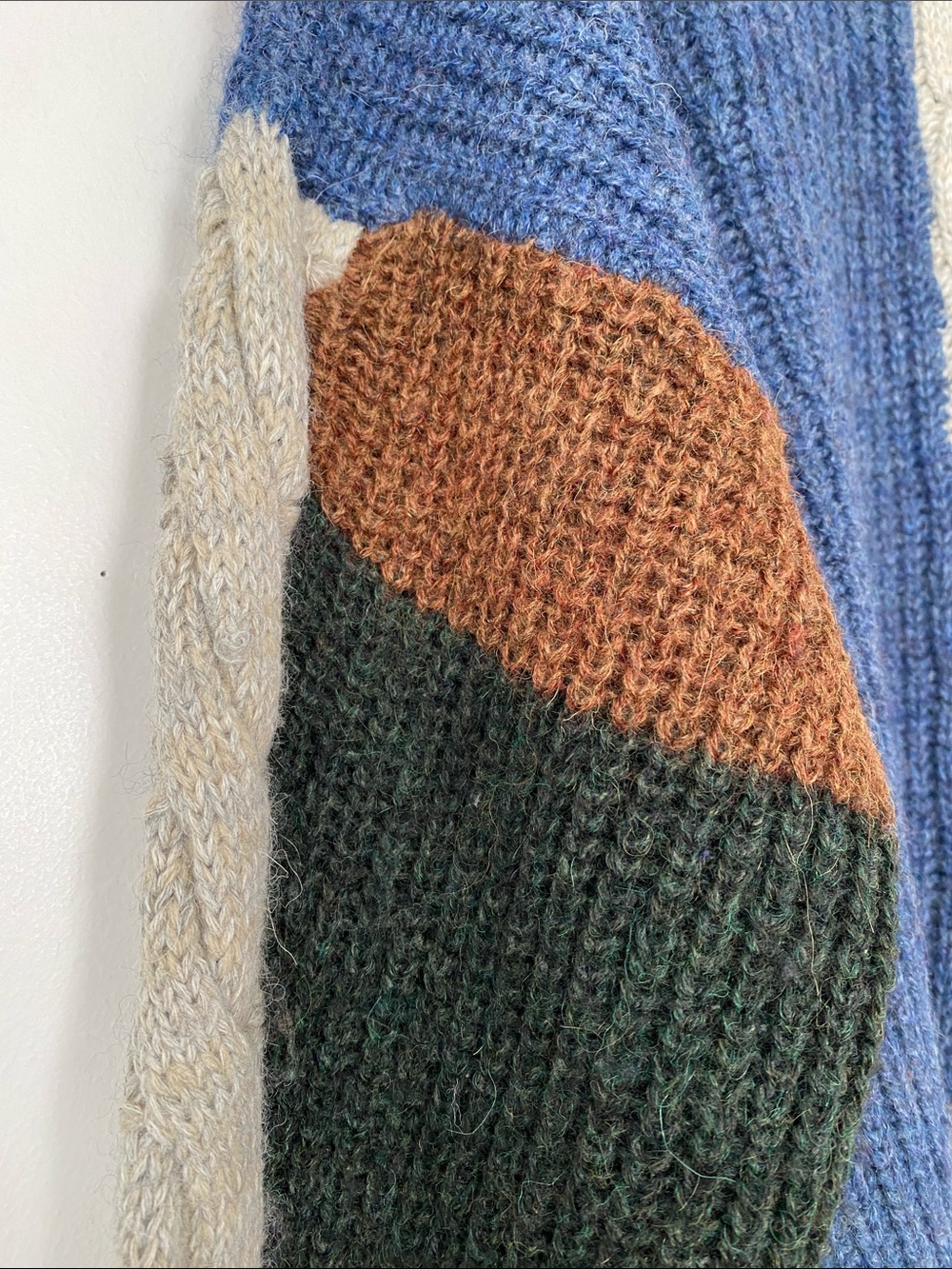 Isabel Marant Étoile Gao Color-Block Alpaca Wool Linen Cable Sweater Sz 38/ 8-10 - Picture 8 of 12